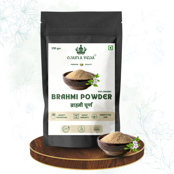 Ojasya Veda Brahmi Powder – Brain Health | Memory | Focus | Stress Relief - 250gm